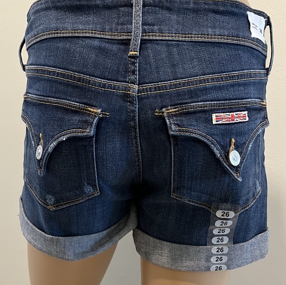 Hudson Croxley Mid Thigh Blue Denim Rolled Cuff Short  Size 26. NWT - Picture 4 of 14
